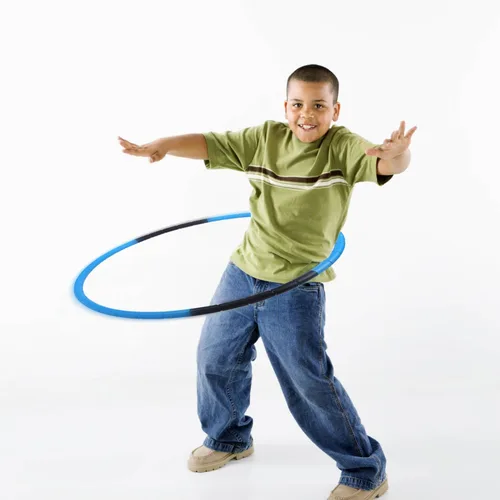 Vista 2 de Aro de fitness para niños - Peso y tamaño ajustables - Juguetes de gimnasia para niños de plástico para culturismo - Diámetro 26.5 pulgadas (67.3 cm)