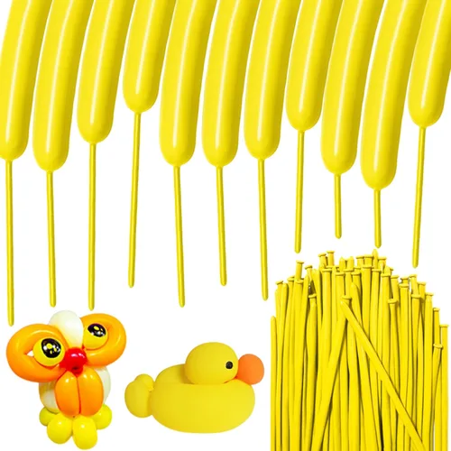 Vista 19 de 100Pcs Globos Negros 260, Globos Largos para Atar Arco de Globos, Globos Largos y Finos para Torcer Globos de Animales, Globos para Cumpleaños