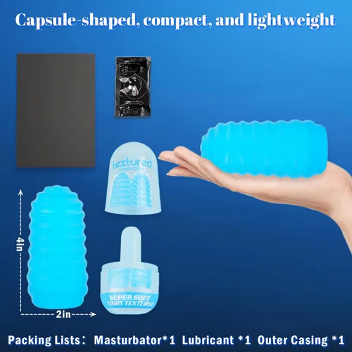 Vista 6 de Doble-Facial Onahole para Felaciones, Ultra-Suave Estiradera Juguete Sexual para Hombre, LNIIY Brazalete Realista para Pene con Caja