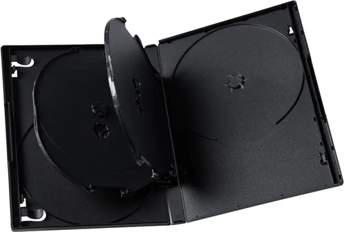 Vista 2 de Progo Funda premium para DVD de 6 discos de tamaño estándar de 0.551 in con funda transparente, solución de almacenamiento que ahorra espacio