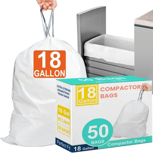 Vista 10 de Code M - 100 bolsas de basura resistentes con cordón reforzado para Reliable1st de 8-12 galones / 40-55 litros compatibles con simpIehuman Code M
