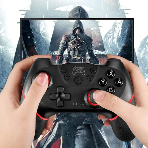 Vista 7 de ASTARRY Controlador inalámbrico Pro compatible con Switch LiteSwitch OLED (rojo)