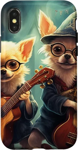 Vista 5 de iPhone 16 Chihuahua Mago Guitarristas, Chihuahua Dog, Estuche Guitarrista Mágico