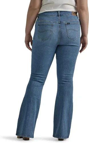 Vista 3 de Lee Jeans acampanados legendarios de talle medio para mujer, talla grande