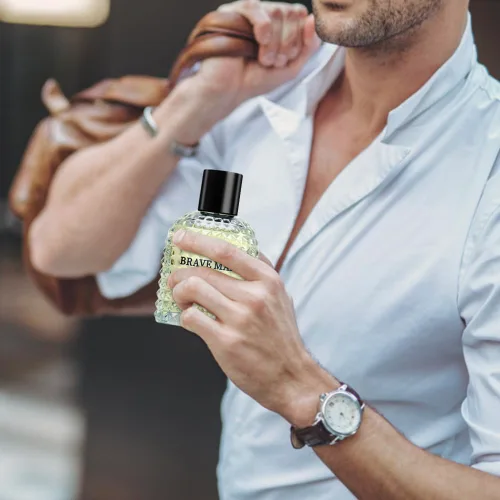 Vista 3 de Brave Man - Perfume natural para hombre Brave Man Pour Homme para hombre Eau de Parfum Colonia para hombres, gran sabor natural para uso diario