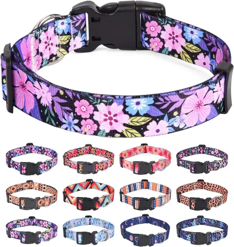 Vista 20 de Collar para Perros para Perros Pequeños y Gatos, Collar Suave y Cómodo para Mascotas para Perros Pequeños, Medianos y Grandes, Patrón Geométrico