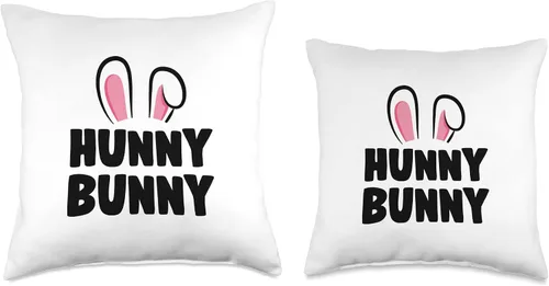 Vista 3 de Easter bunny costume gifts Hunny Bunny - Almohada de 16 x 16 pulgadas, multicolor