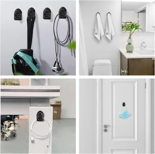 Vista 7 de WINKA Ganchos brillantes para automóvil, 4 piezas, accesorios de cristal, lindo gancho para salpicadero, llaves, lentes de sol, gancho