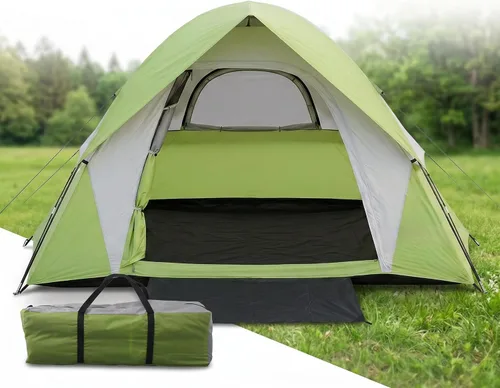 Vista 11 de XL Tienda de campaña con cúpula para 4 a 6 personas, doble capa impermeable, desmontable para senderismo al aire libre, pesca Tents