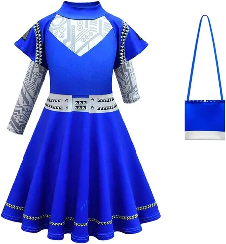 Vista 3 de hahomin Disfraces de Alien A-Li - Vestido de cosplay de Addison para Halloween con mochila