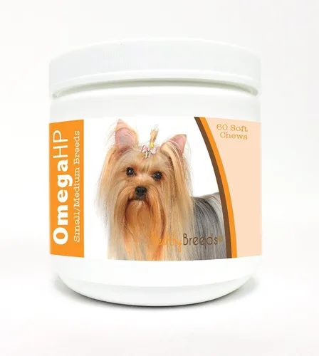 Vista 135 de Healthy Breeds Affenpinscher Omega HP - Masticables suaves para piel y pelaje, 60