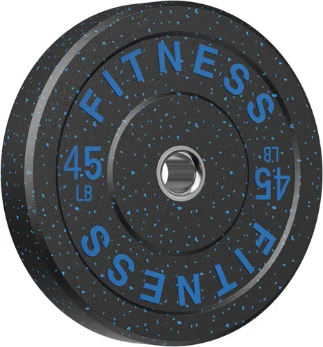 Vista 17 de HANDBODE 2-Inch High-Bounce Bumper Plates, Olympic Weight Set, 10-650 lb