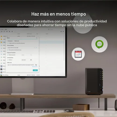 Vista 5 de Synology DiskStation DS225+ de 2 bahías (sin disco)