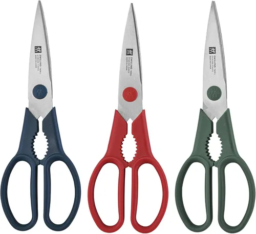 Vista 5 de ZWILLING Tijeras de cocina multiusos forjadas, mango rojo