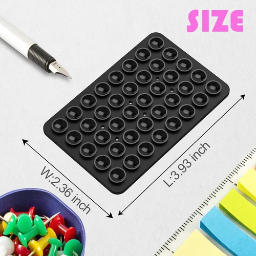 Vista 6 de Soporte de teléfono con succión de silicona de doble cara, accesorio de silicona para iPhone y Android, soporte para teléfono de ducha con espejo