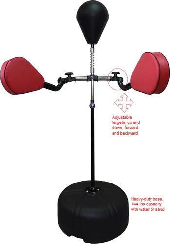 Vista 4 de Carepeutic Betaflex Entrenador aeróbico de patada y boxeo Kickboxing Training Station with 3 Adjustable Strike Targets, Height Adjustable Punching