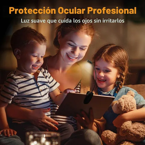 Vista 6 de KTEBO Luz de libro recargable para leer en la cama, lámpara de lectura de 1 Negro
