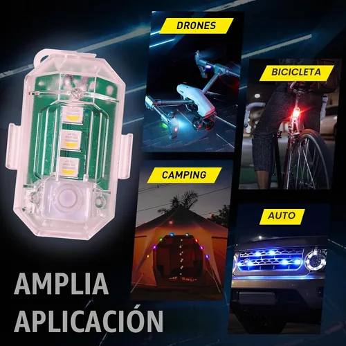 Vista 8 de 8 luces estroboscópicas LED inalámbricas con control remoto, luces estroboscópicas LED RGB para aeronaves de alto brillo, 8 colores, impermeable