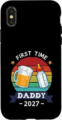 Vista 5 de First Time Daddy 2027 Funny Dad to Be Pregnancy Reveal Case for iPhone 17