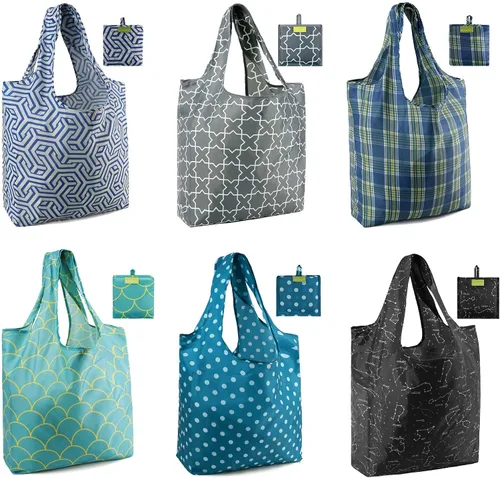 Vista 40 de Bolsas de la compra de animales reutilizables plegables bolsas de comestibles