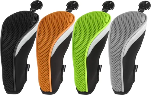 Vista 15 de Andux – Fundas de cabeza de palo de golf híbridos set de 4 con intercambiable Número Etiquetas con Dial No. Etiqueta Tubería de colores todos
