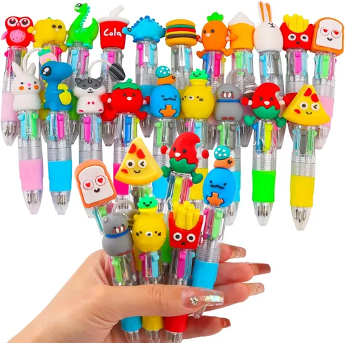 Vista 34 de CZWZ 8 piezas de bolígrafos de cuentas navideños, bolígrafos de plástico con cuentas y cuentas de silicona multicolor, bolígrafos navideños