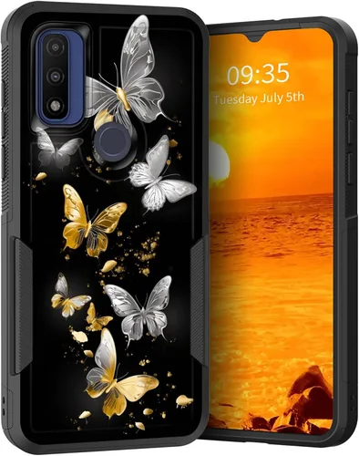 Vista 176 de para Moto G Play 4G 2024, funda de dos capas híbrida resistente y a prueba de golpes, PC duro + silicona suave protectora para Motorola Moto G Play