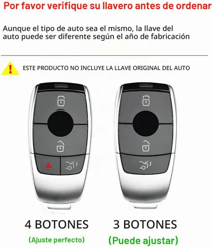 Vista 2 de Funda para llavero de Mercedes Benz Fit AMG C300 GLE GLA E350 Smart Key