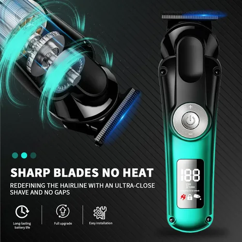Vista 4 de BILLAR Kit de aseo profesional 6 en 1 para bigote, cuerpo, 17 piezas todo en uno para hombre y cortapelos, nariz, oído, cuerpo y cara, maquinilla