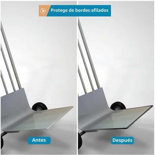 Vista 6 de Protector de borde de goma de 10 pies/3 m, protector de borde de puerta sin adhesivo, tira de sello de borde en forma de U con clips de metal