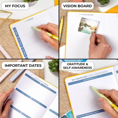 Vista 6 de Clever Fox Planner 2ª Edición – Planificador de Metas Semanales y Mensuales Colorido, Organizador de Gestión del Tiempo y Productividad, Sin Fecha