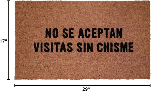 Vista 3 de Calloway Mills 110771729 No Se Aceptan Visitas sin Chisme Felpudo español 17" x 29