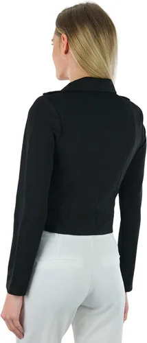 Vista 83 de ToBeInStyle Blazers de manga larga con cremallera y botones para mujer
