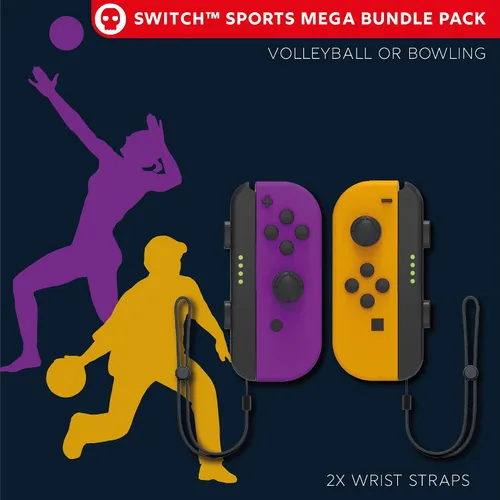 Vista 2 de Numskull Nintendo Switch Sports Joy-Con Accessories Mega Pack - (2 palos de golf, 2 raquetas, 2 bandas de brazo, 2 espadas, 2 correas de muñeca)