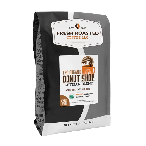 Vista 21 de Fresh Roasted Coffee, Blackbeard's Revenge, 12 onzas, tostado medio, Kosher, grano entero