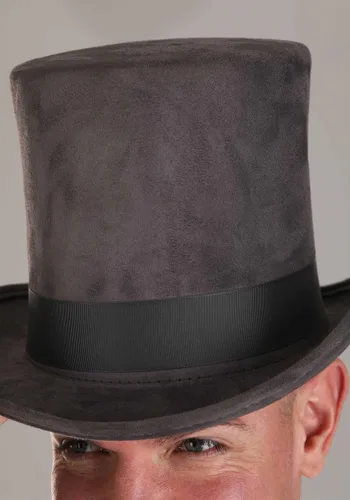 Vista 4 de Sombrero de copa gris para adulto Multicolor