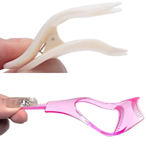 Vista 4 de Lashes Buddy - Herramienta de cepillo aplicador de pestañas postizas para usar pestañas, herramienta de maquillaje 3 en 1, aplicador de protección