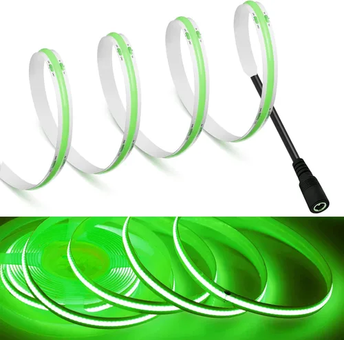 Vista 27 de MDee】Tira de luces LED COB de 3000K blanco cálido 1.64 pies/0.5m 5V cinta de luces LED flexibles CRI 90+ 800LM/m 320LEDs/m para decoración