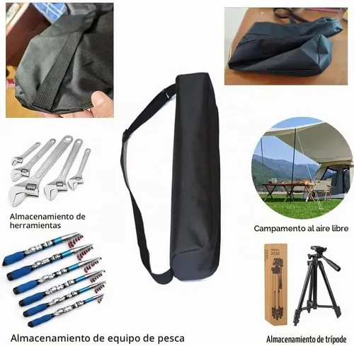 Vista 5 de Estuche de transporte para trípode de cámara con correa para el hombro de 27 pulgadas de largo, bolsa de trípode para micrófono, soporte