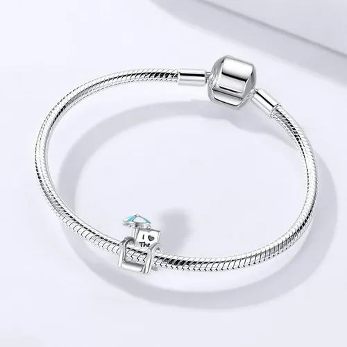Vista 4 de QeenseKc Abalorio de tortuga marina con diseño de tortuga de animales para pulsera Pandora
