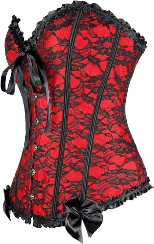 Vista 4 de Chaos World Women Emboridery Blue Corset Top Sexy Lingerie Sets