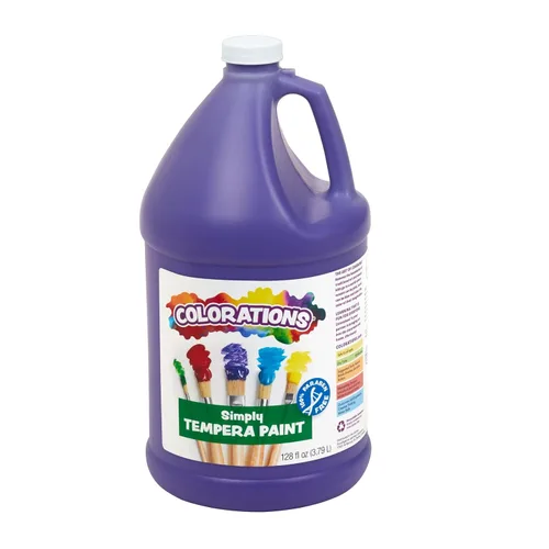 Vista 12 de Colorations Pintura de témpera simple sin parabenos para niños, juego de 11 galones, pintura vibrante para póster y aula, fabricada en Estados