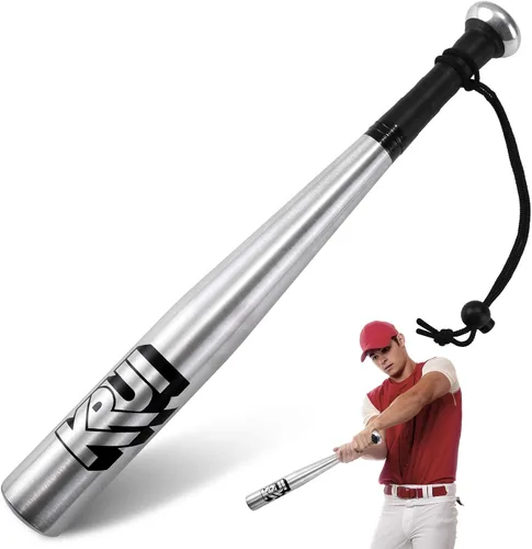 Vista 8 de KRUI - Bate de béisbol de aluminio, bate de autodefensa de 45,7 cm, bate ligero para el comprobador de neumáticos, pesca, para mantener en el hogar