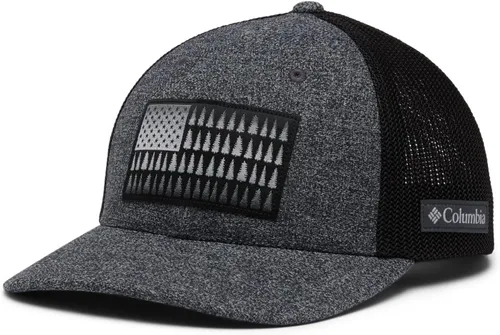 Vista 4 de Columbia - Gorra de malla con bandera con árboles unisex para adultos, corona alta
