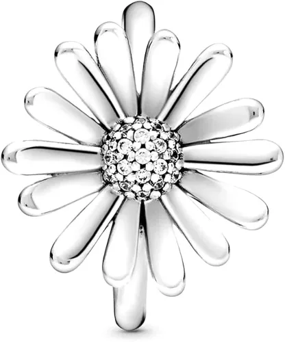 Vista 5 de Anillo de plata de ley 925 con diseño de margarita de pandora