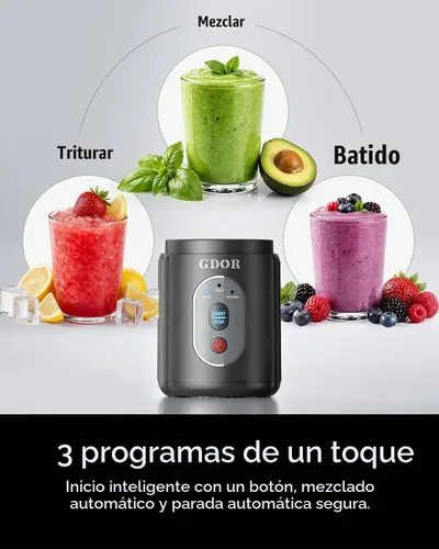 Vista 3 de GDOR Licuadora portátil, licuadora de batido inalámbrico Twist&Go 3