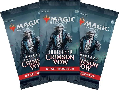 Vista 2 de Magic The Gathering Innistrad: Crimson Vow 3-Booster Draft Pack 45 cartas mágicas