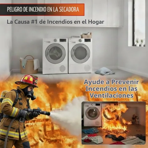 Vista 9 de Kit limpiador de ventilación para secadora de ropa con cepillo de fijación de manguera de vacío, removedor de pelusas, manguera de vacío