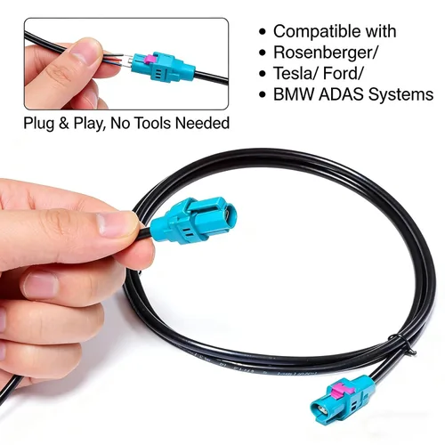 Vista 3 de H-MTD - Cable Ethernet doble hembra 10Gigabit E6K10A-1CAZ5-Z, 10 Gbps de grado industrial de doble extremo con carcasa, compatible con cable