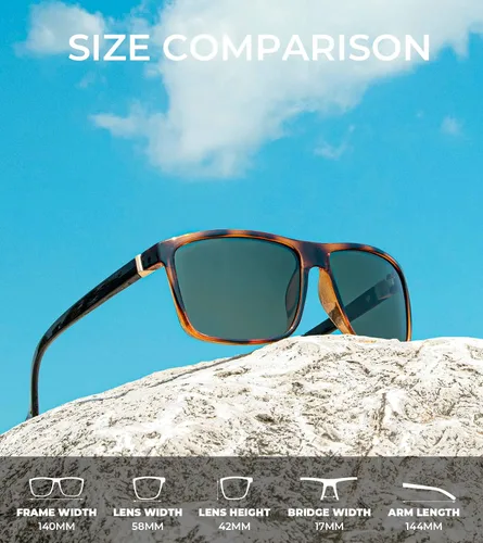 Vista 3 de KALIYADI Lentes de sol polarizados para hombres y mujeres, lentes de sol polarizados con protección UV para conducir, pescar y jugar golf
